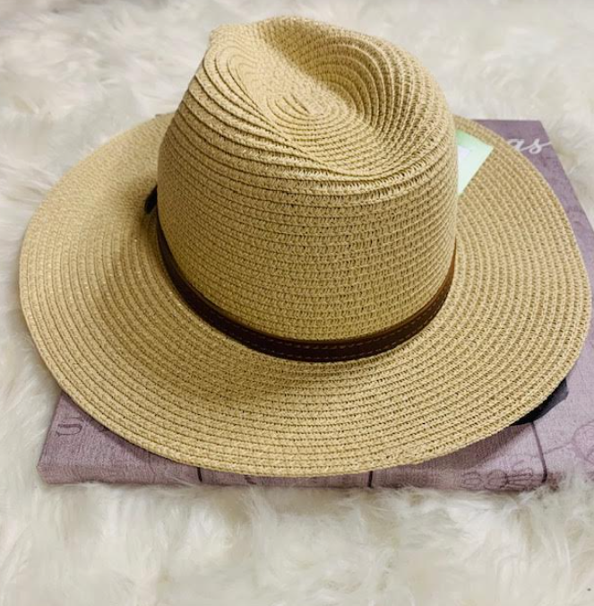 Very Elegant Straw Hat - Beige Color