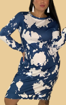 Long Sleeve Knee Length Stretchable Dresses