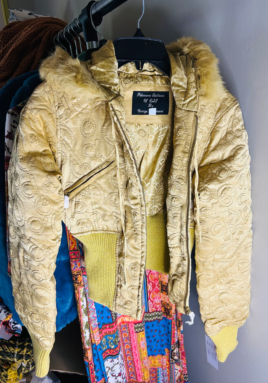 Caramel Jacket With Fur Hoody.  Very fashionable.