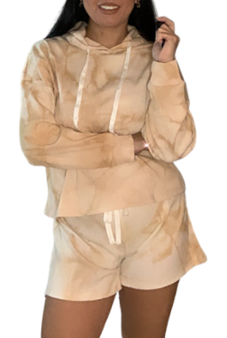 2 Piece Pajama Set - Long Sleeve With Hoody & Short