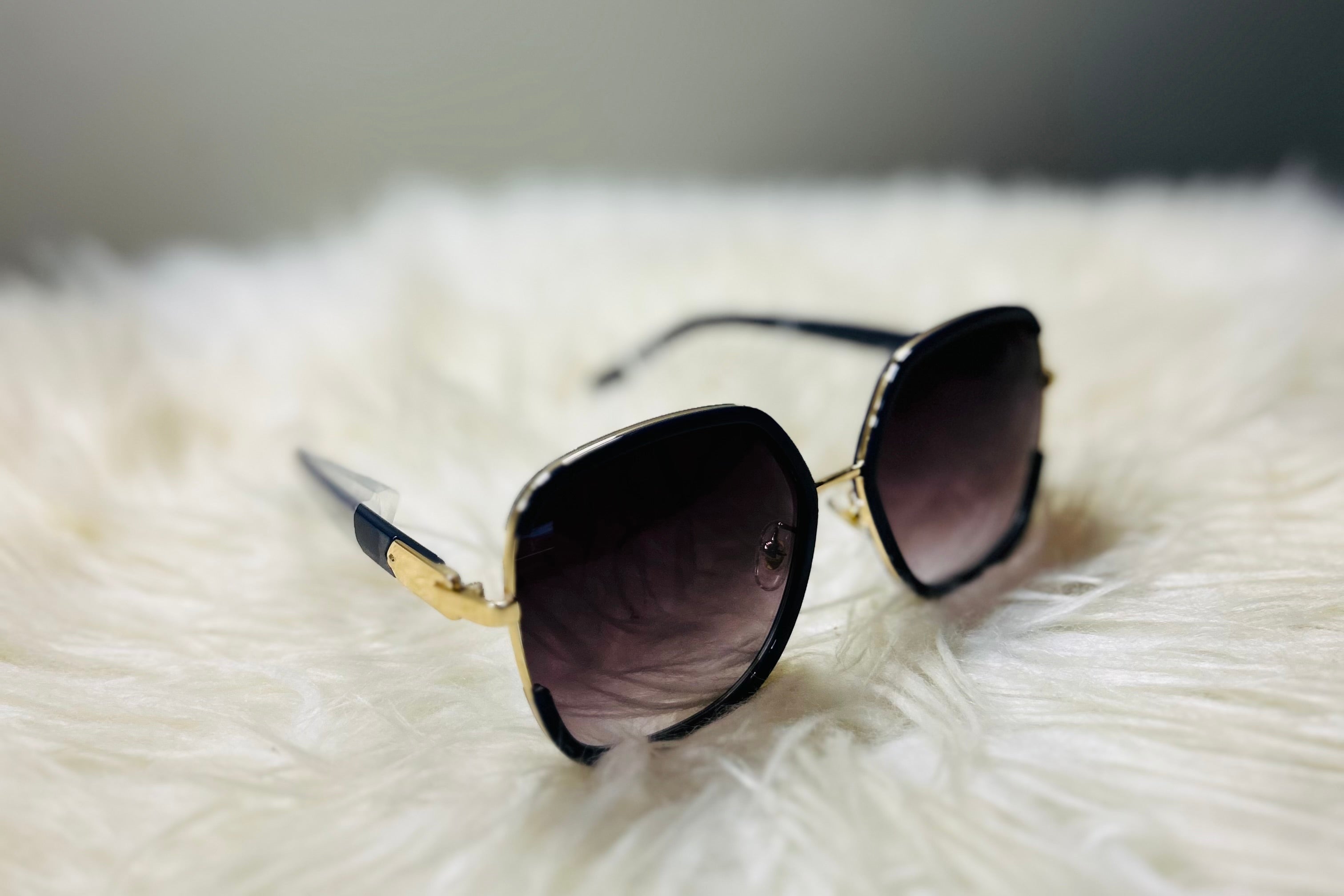 Shade With Dark Blue and gold lining